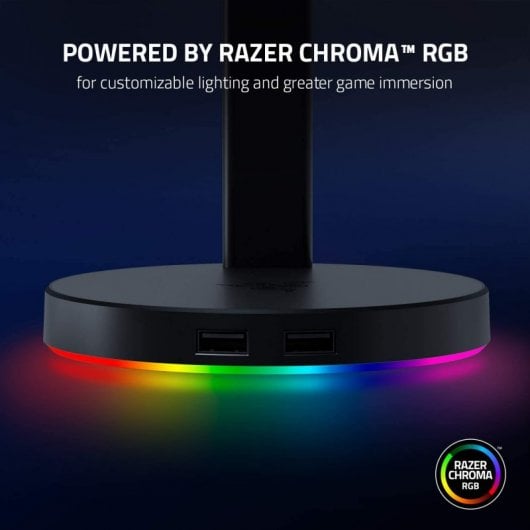 Supporto per cuffie hub USB Razer Base Station V2 Chroma Quartz