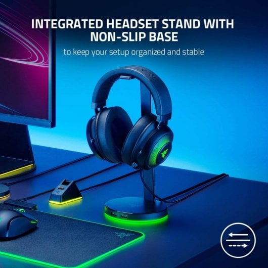 Razer Base Station V2 Chroma Quartz Soporte Auriculares Hub USB