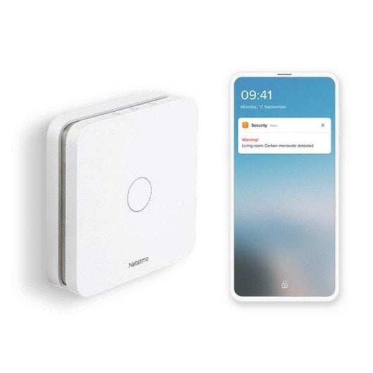 Rilevatore di fumo e gas Netatmo Detector Intelligente CO WiFi Allarme Autotest App