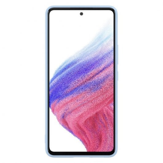 Samsung Silicone Cover Funda de Silicona Azul Ártico para Galaxy A53 5G