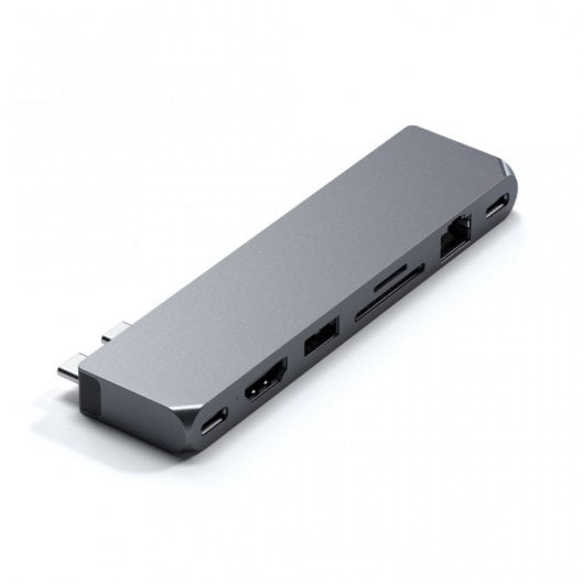Satechi ST-UCPHMX Hub Adaptador Pro Max Tipo C Thunderbolt Ethernet Prateado