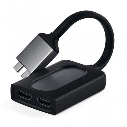 Satechi ST-TCDHA Adaptador Doble HDMI USB-C Pd 4k 60hz Plata