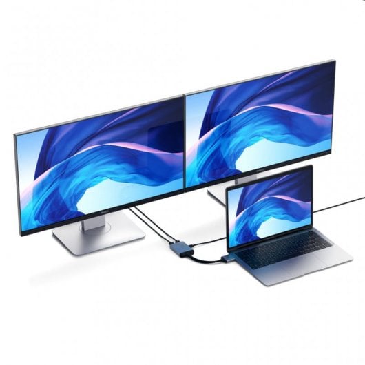 Satechi ST-TCDHA Adaptador Doble HDMI USB-C Pd 4k 60hz Plata