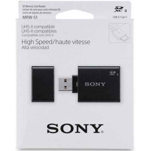 Lecteur de cartes Sony MRW-S1 UHS-II ET UHS-I USB 3.0 SDHC SDXC noir