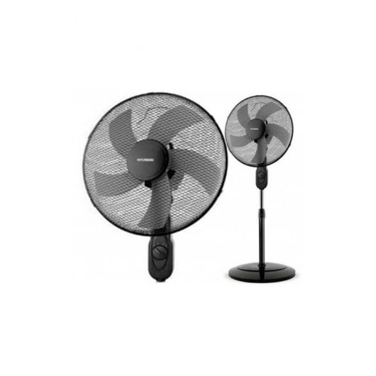 Hyundai HYVPLUXN4 Ventilador de Pie 5 Aspas 40cm Negro