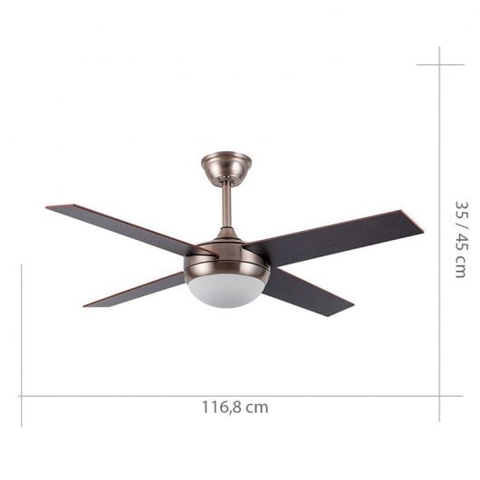 Ventilatore da soffitto Fabrilamp Ciro con motore DC luce, timer e controllo