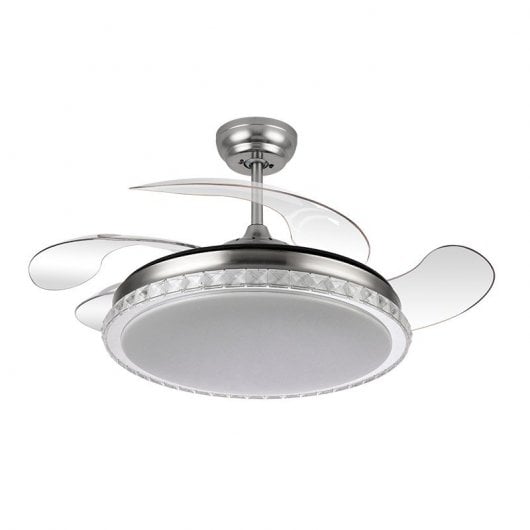 Fabrilamp Biliku Ventilador de Teto Motor DC Comando e Pás Retráteis