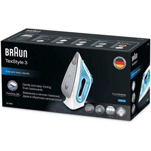 Ferro de vapor Braun Texstyle 3 SI 3053 2400W azul