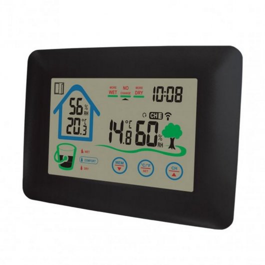 Denver WS-520 Estación Meteorológica con Reloj Negro