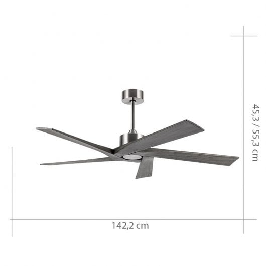 Ventilatore da soffitto Fabrilamp Nadir con timer e controllo Grigio