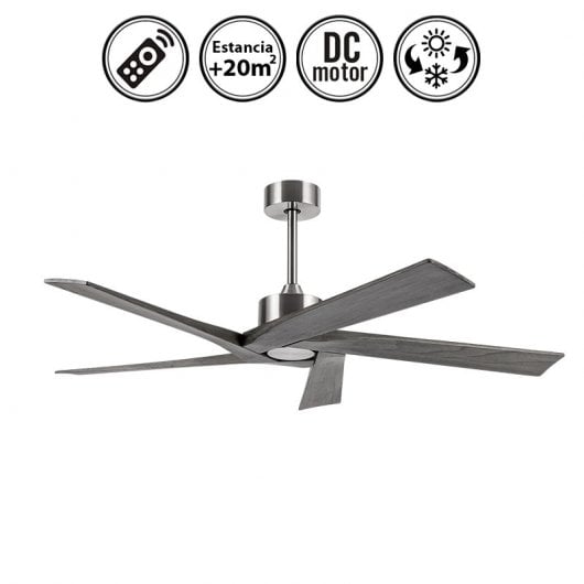 Ventilatore da soffitto Fabrilamp Nadir con timer e controllo Grigio