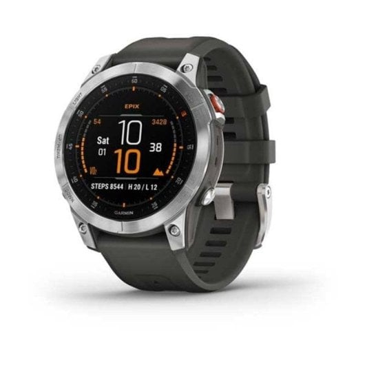 Garmin Epix Gen 2 Bluetooth WiFi NFC GPS 47mm AMOLED Argent/Gris M Étanche 10ATM SpO2