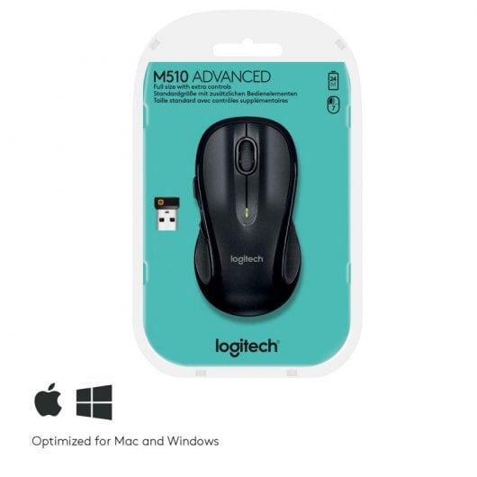 Mouse wireless laser Logitech M510 nero