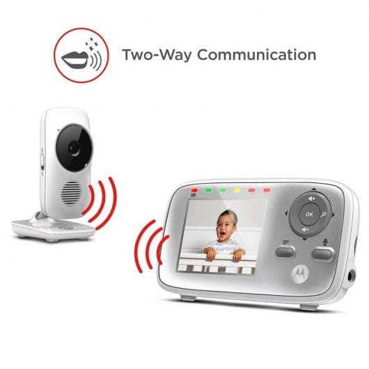 Motorola Nursery VM483 Vigilabebés con Cámara, Visión Nocturna y Comunicación Bidireccional