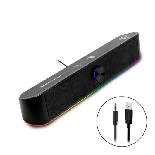 Barre de Son Phoenix Ohmios 2.0 6W Bluetooth Mini Jack USB RGB Gaming