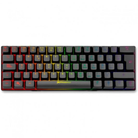 Phoenix Mirage Teclado Mecánico Gaming RGB Negro Switch Marrón