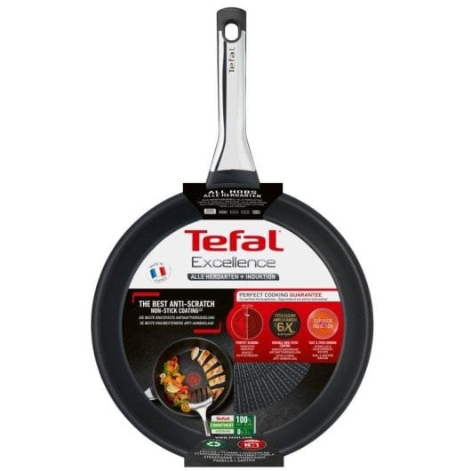 Tefal Excellence G26906 Induktionspfanne 28 cm, Aluminium, Titanium Antihaft