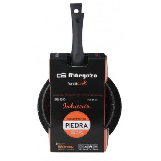 Bratpfanne Orbegozo SFB 8200 Aluguss Set 2-teilig 20 cm 24 cm Antihaft Schwarz