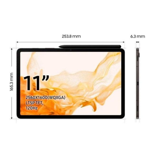 Tablet Samsung Galaxy Tab S8 WiFi 11" 8GB 128GB Gris Stylus Pen