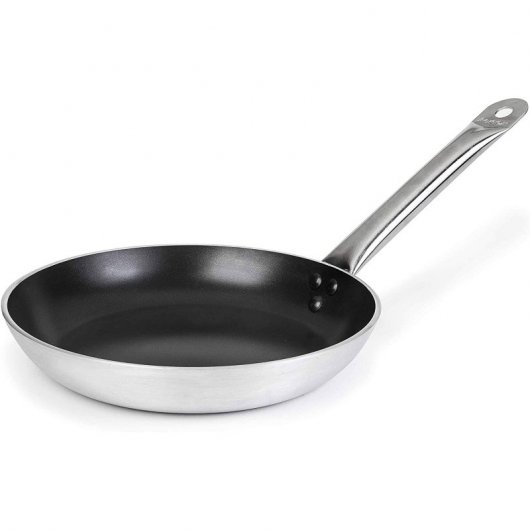 LACOR Poêle TriChef 28 Cm Sans Revêtement – Acier Inox 18/10 3 Couches, Tous Feux Dont Induction