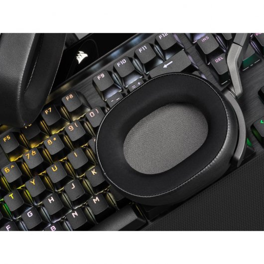 Cuffie da gioco multipiattaforma Surround Corsair HS65 7.1 nere