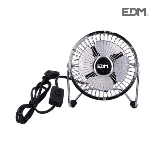 Mini ventilatore da tavolo EDM 20 W 10 cm cromato