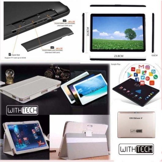 Withtech CIS Edison V 10.1" 6/64GB 3G Negra + Funda