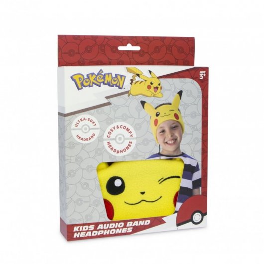 OTL Technologies Auriculares Infantiles Planos con Banda Ajustable Lavable Pikachu