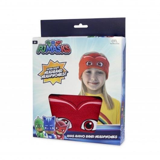 OTL Technologies Auscultadores Infantis Planos com Banda Ajustável Lavável Buhita Pjmasks Owlette