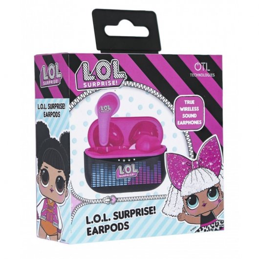 OTL Technologies L.O.L Surprise Earpods Bluetooth V5.0 y Caja de Carga Auriculares Inalámbricos