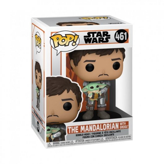 Funko Pop Star Wars The Mandalorian Mando con in braccio Baby Yoda Child
