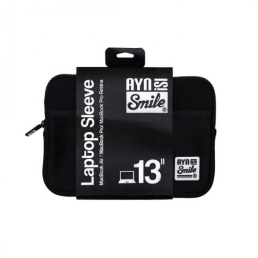Smile Fitness Sleeve Housse en néoprène noire pour ordinateurs portables 13"