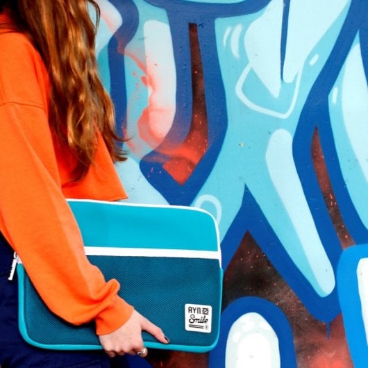 Housse Néoprène Turquoise Smile Fitness pour Ordinateur Portable 15"