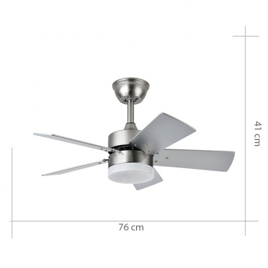 Fabrilamp Marta Ventoinha de Teto com Motor DC Níquel