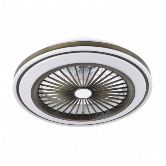 Fabrilamp Pruga Ventilador de Techo con Mando Cuero
