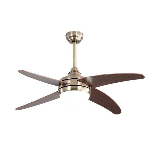 Fabrilamp Klod Ventoinha de Teto com Motor DC e Luz Couro