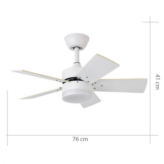 Fabrilamp Marta Ventilador de Techo con Motor DC Blanco