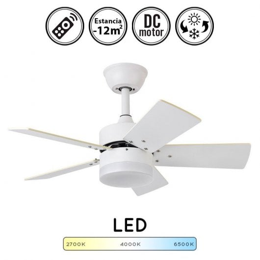 Fabrilamp Marta Ventilador de Techo con Motor DC Blanco