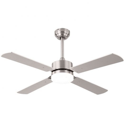 Fabrilamp Hupe Ventilatore da soffitto con motore DC e luce CCT 18W Nichel