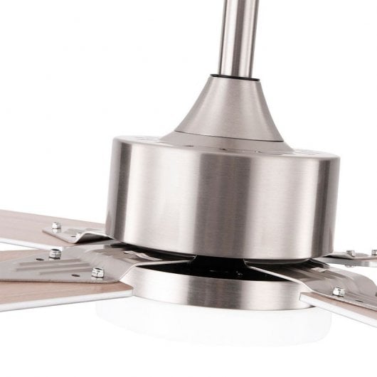 Fabrilamp Hupe Ventilatore da soffitto con motore DC e luce CCT 18W Nichel