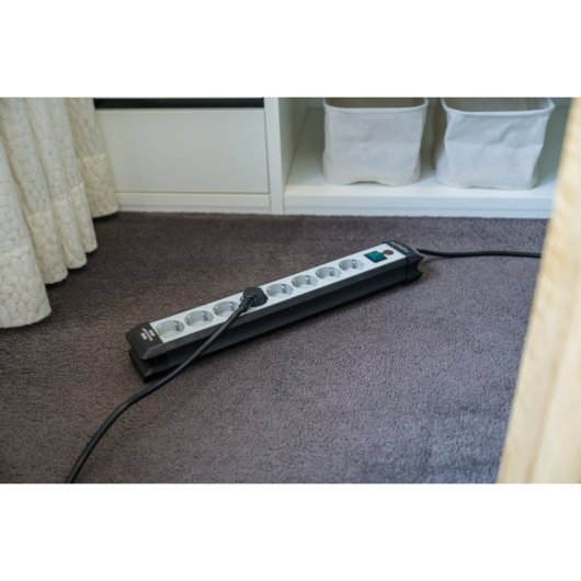 Brennenstuhl Premium-Line Multipresa 8 prese con interruttore 5m Nero/Grigio