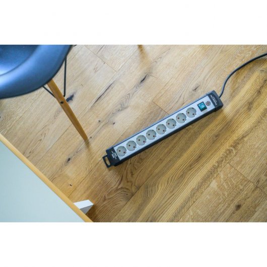 Brennenstuhl Premium-Line Multipresa 8 prese con interruttore 5m Nero/Grigio