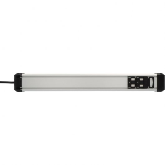 Brennenstuhl Premium-Protect-Line Presa multipla con USB-3.1A e 6 prese 3m Argento/Nero