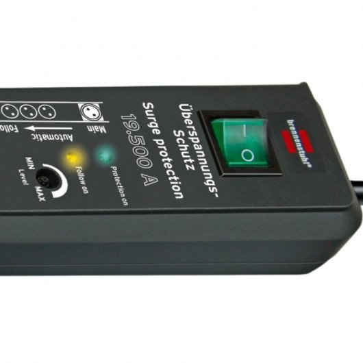 Brennenstuhl Secure-Tec Presa multipla con 6 prese di corrente protegge dalle sovratensioni 3 m antracite