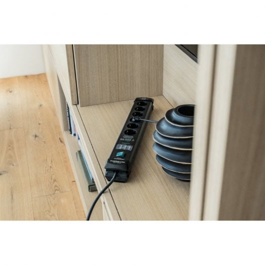 Brennenstuhl Premium-Line Regleta Enchufes de 6 Tomas Protección contra Sobretensiones 1.8m Negro