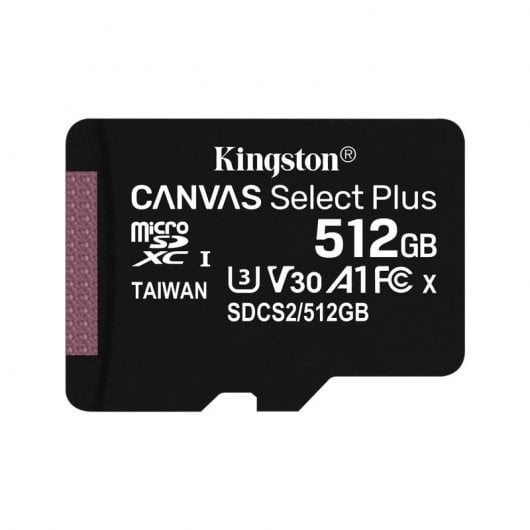 Kingston Canvas Select Plus MicroSDXC UHS-I 512GB Classe 10 + adattatore SD