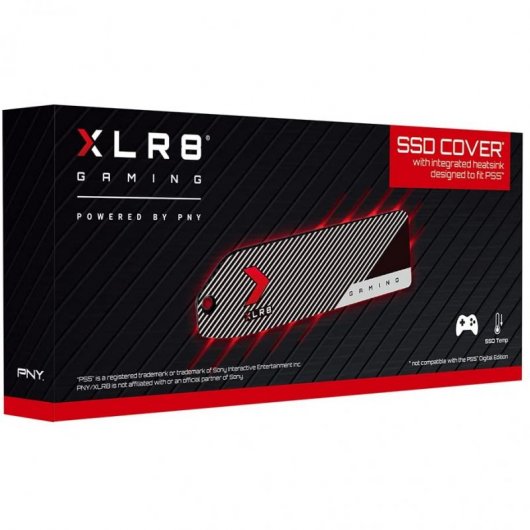 Cover SSD PNY XLR8 con dissipatore di calore integrato progettata per adattarsi a PS5