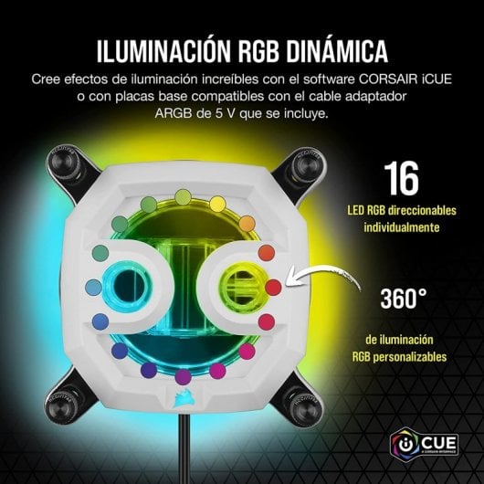 Blocco di raffreddamento a liquido Corsair Hydro X Series XC7 RGB PRO bianco