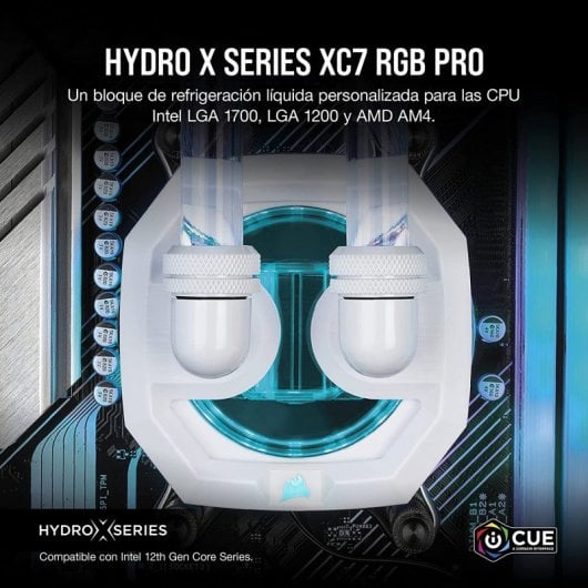 Blocco di raffreddamento a liquido Corsair Hydro X Series XC7 RGB PRO bianco