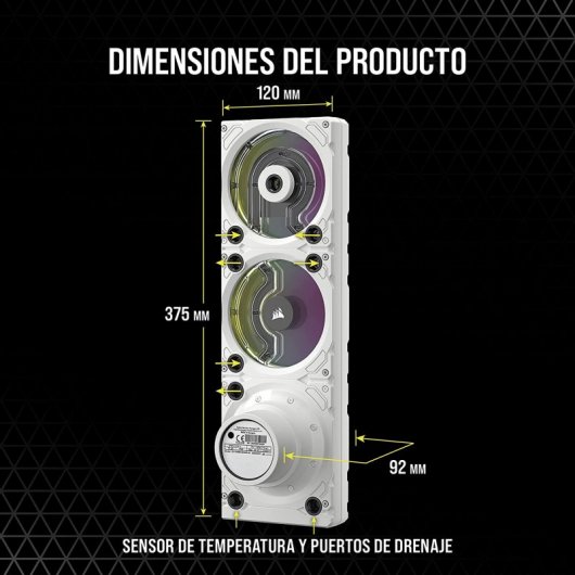 Pack Pompe/Réservoir Corsair Hydro X Series XD7 RGB Blanc